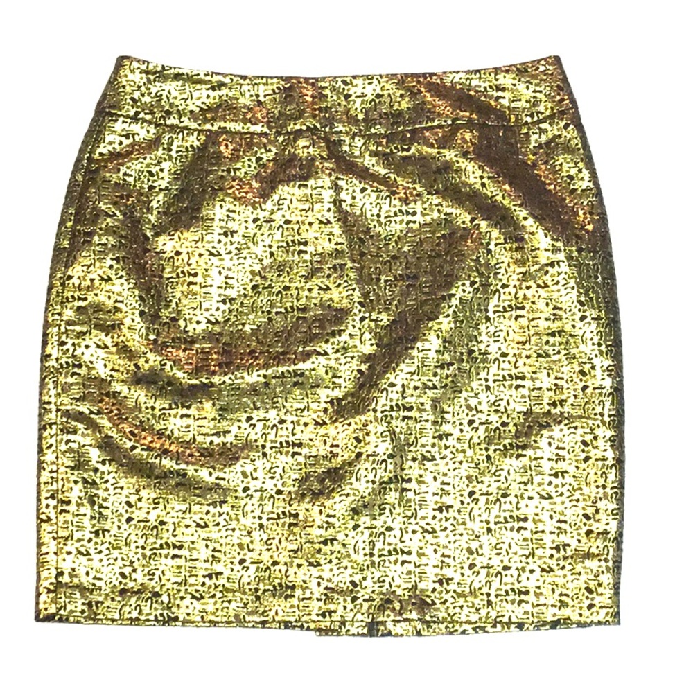 Black and Metallic Gold Skirt